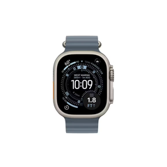 Apple Watch Ultra 3 Natural Titanium Case With Anchor Blue Ocean Band