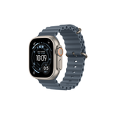 Apple Watch Ultra 3 Natural Titanium Case With Anchor Blue Ocean Band