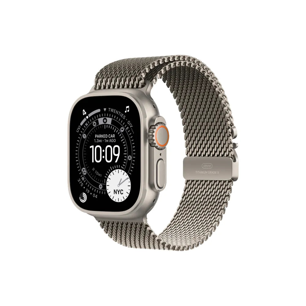 Apple Watch Ultra 3 (49mm) GPS + Cellular Natural Titanium Case With Natural Milanese Loop