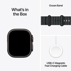 Apple Watch Ultra 3  (49mm) GPS + Cellular Black Titanium Case With  Black Ocean Band