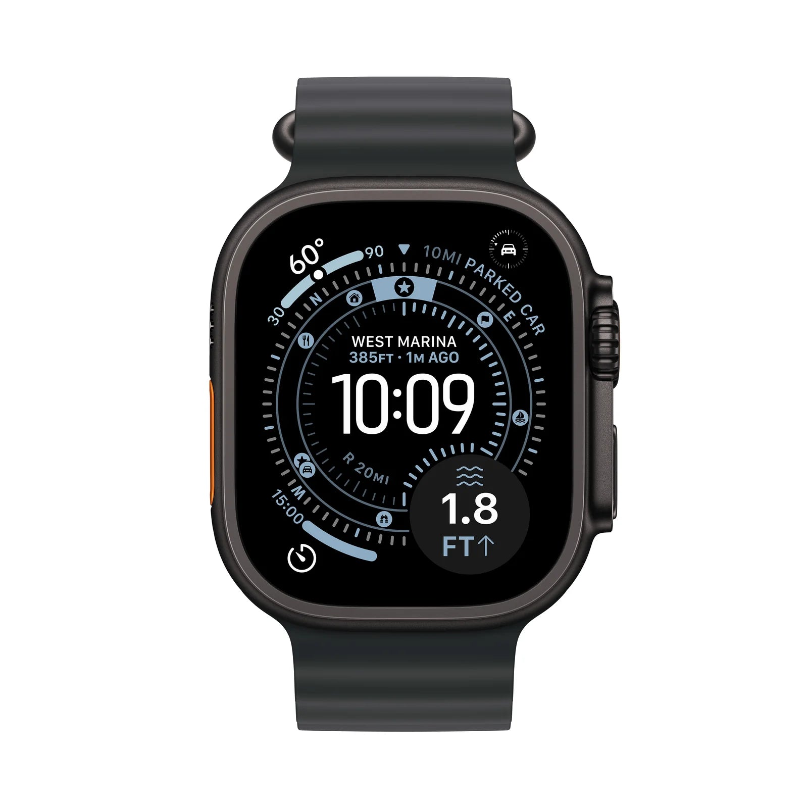 Apple Watch Ultra 3  (49mm) GPS + Cellular Black Titanium Case With  Black Ocean Band