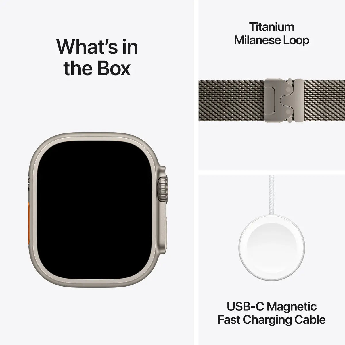 Apple Watch Ultra 3 (49mm) GPS + Cellular Natural Titanium Case With Natural Milanese Loop