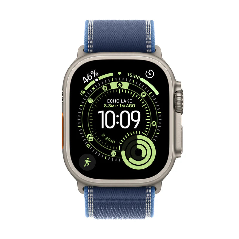 Apple Watch Ultra 3 (49mm) GPS + Cellular Natural Titanium Case With Blue/ Bright Blue Trail Loop