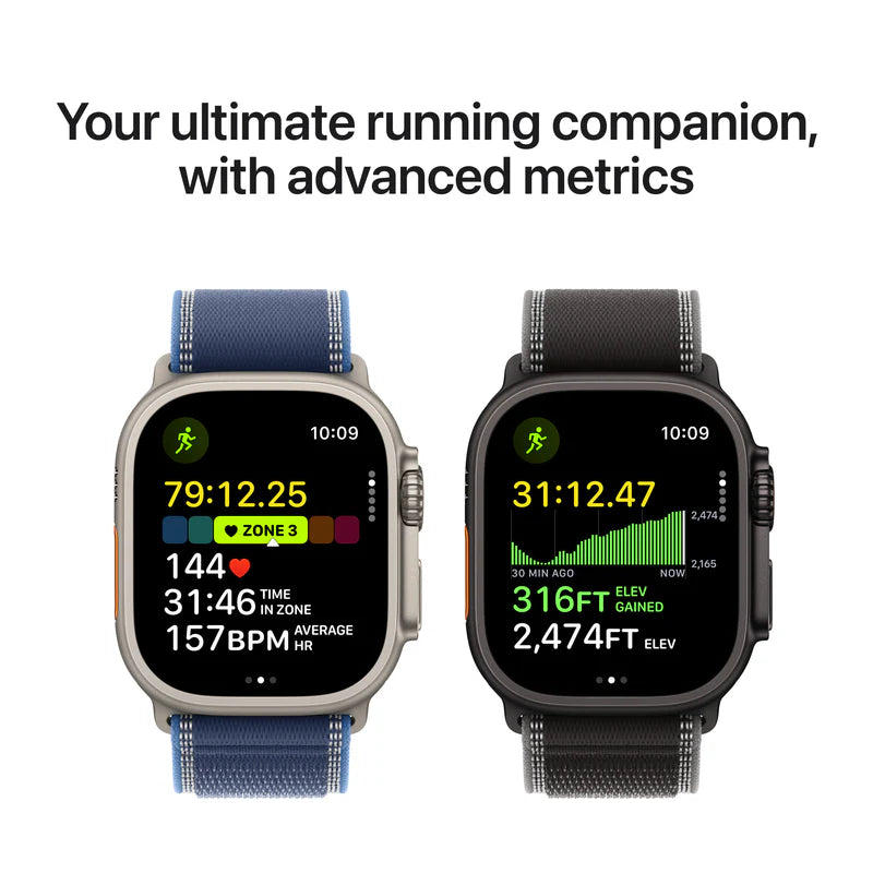 Apple Watch Ultra 3 (49mm) GPS + Cellular Natural Titanium Case With Blue/ Bright Blue Trail Loop