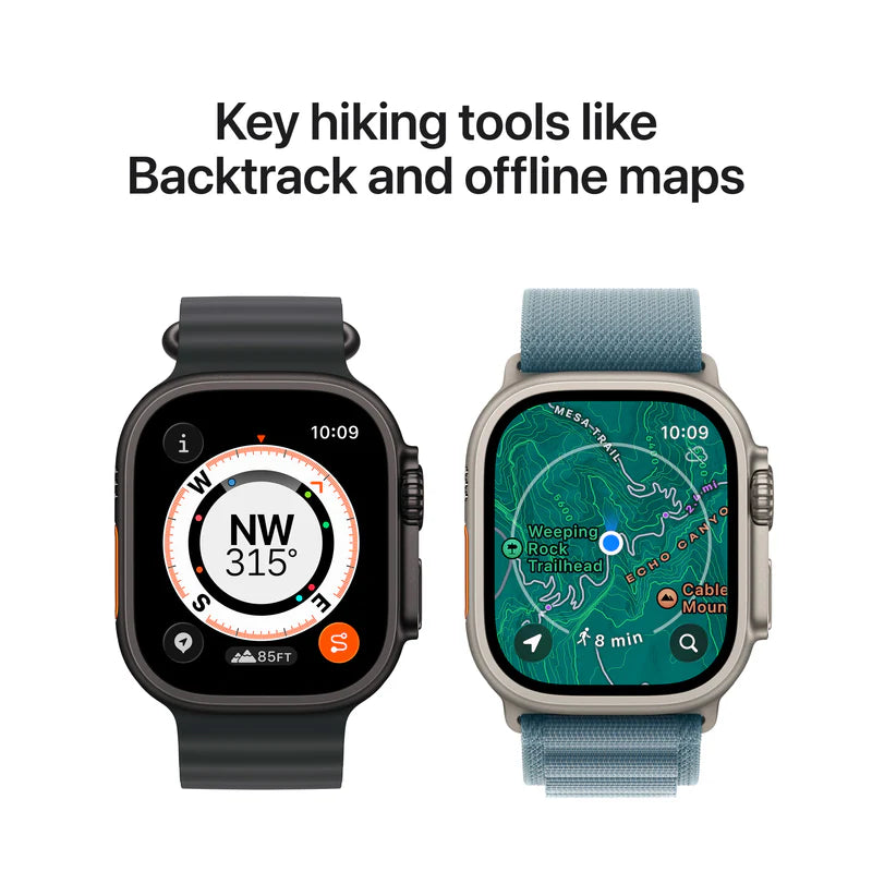 Apple Watch Ultra 3 (49mm) GPS + Cellular Natural Titanium Case With Blue/ Bright Blue Trail Loop