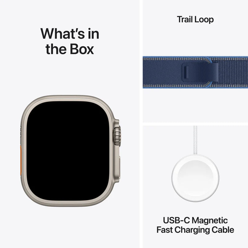 Apple Watch Ultra 3 (49mm) GPS + Cellular Natural Titanium Case With Blue/ Bright Blue Trail Loop