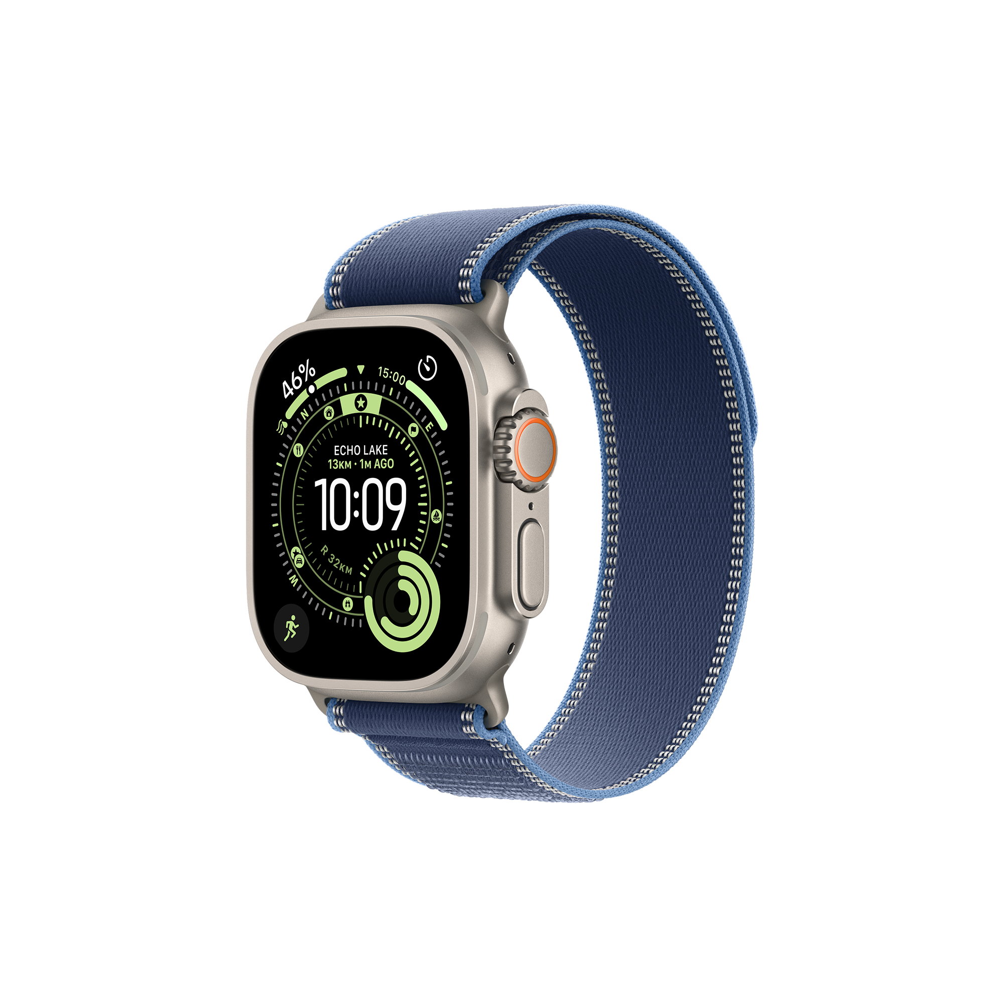 Apple Watch Ultra 3 (49mm) GPS + Cellular Natural Titanium Case With Blue/ Bright Blue Trail Loop